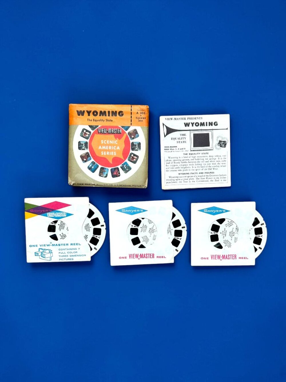RARE 1957 View-Master Wyoming The equality State Scenic America 3-Reel Pack